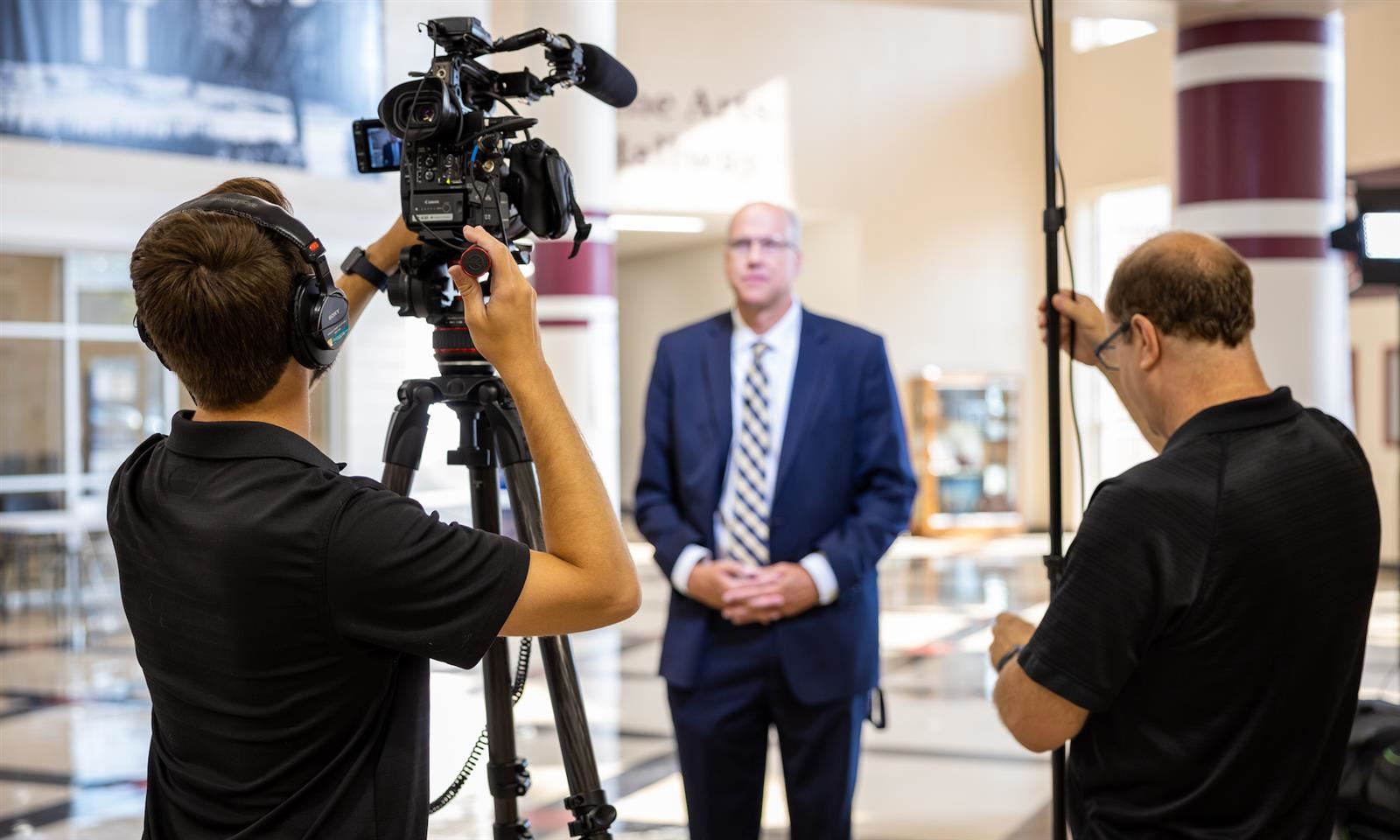 Communications employees film Jason Golden